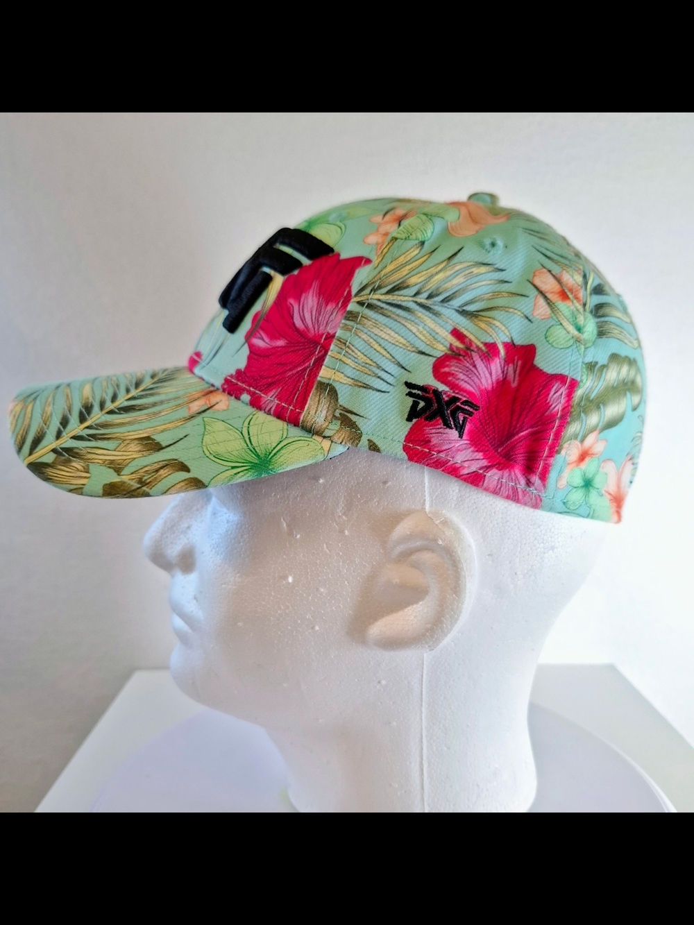 PXG Women's Floral Baseball Cap - Mint with Pink Accents - Picture 8 of 8